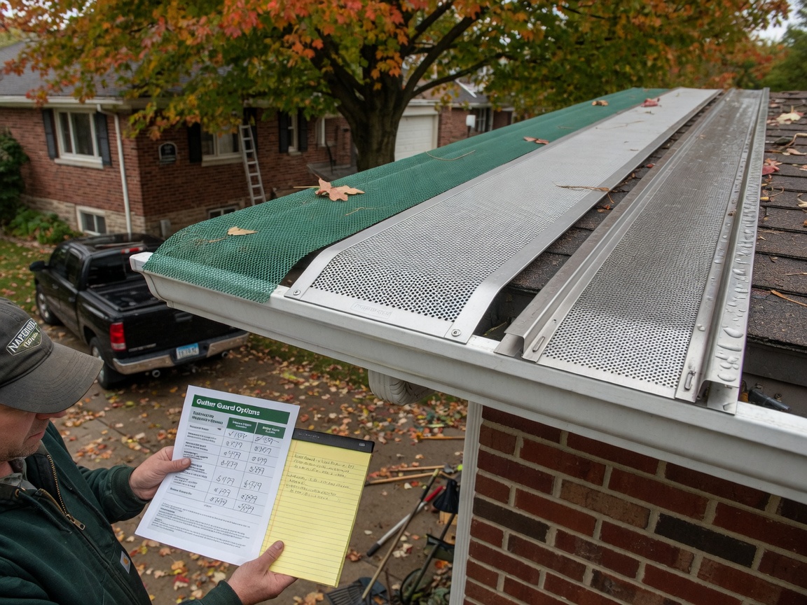 Comparing gutter guard options for Naperville homeowners
