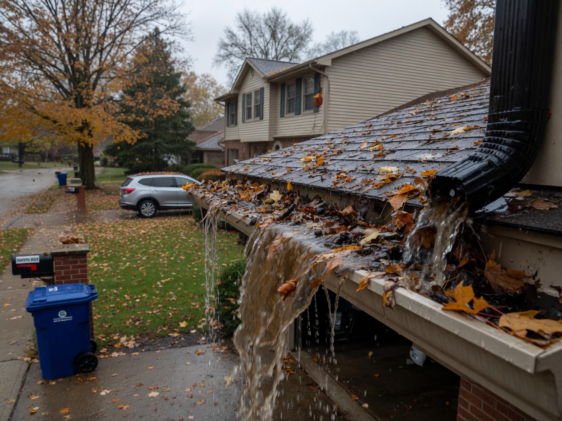 Why are my gutters overflowing in Naperville